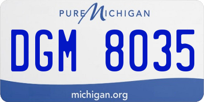 MI license plate DGM8035
