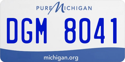 MI license plate DGM8041
