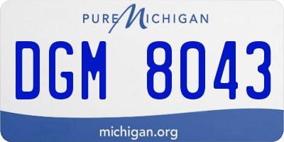 MI license plate DGM8043