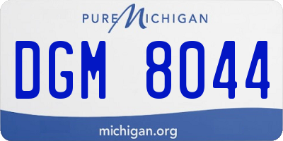 MI license plate DGM8044