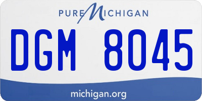 MI license plate DGM8045