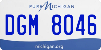 MI license plate DGM8046
