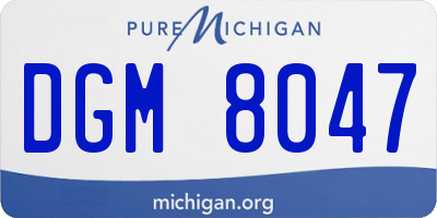 MI license plate DGM8047