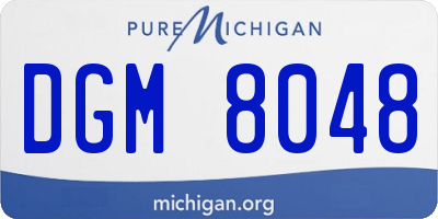 MI license plate DGM8048
