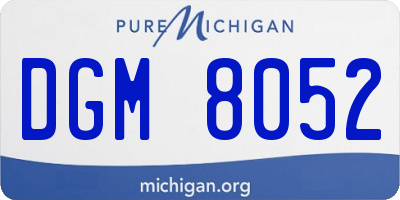 MI license plate DGM8052