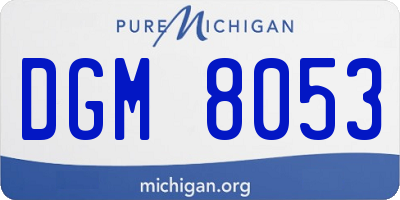 MI license plate DGM8053