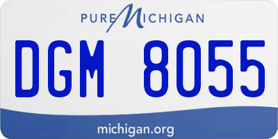 MI license plate DGM8055