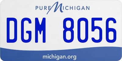 MI license plate DGM8056