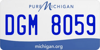 MI license plate DGM8059