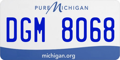 MI license plate DGM8068