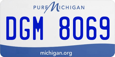 MI license plate DGM8069