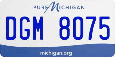 MI license plate DGM8075
