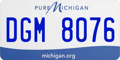 MI license plate DGM8076