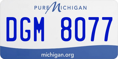 MI license plate DGM8077