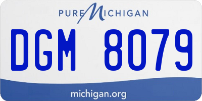 MI license plate DGM8079