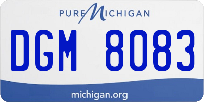 MI license plate DGM8083