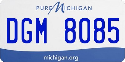 MI license plate DGM8085