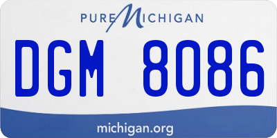 MI license plate DGM8086