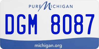 MI license plate DGM8087