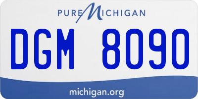 MI license plate DGM8090