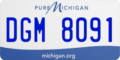 MI license plate DGM8091