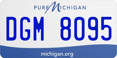 MI license plate DGM8095