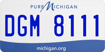 MI license plate DGM8111