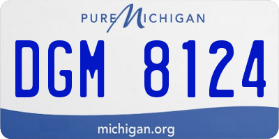 MI license plate DGM8124