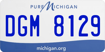 MI license plate DGM8129