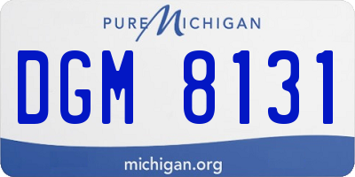 MI license plate DGM8131