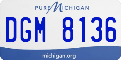 MI license plate DGM8136