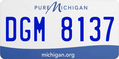 MI license plate DGM8137