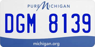 MI license plate DGM8139