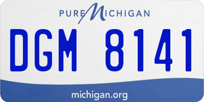 MI license plate DGM8141