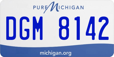 MI license plate DGM8142