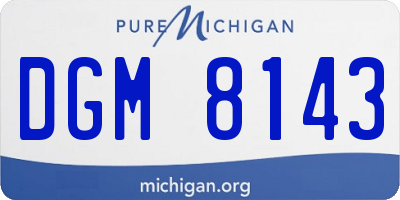 MI license plate DGM8143