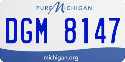 MI license plate DGM8147