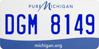 MI license plate DGM8149
