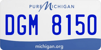 MI license plate DGM8150