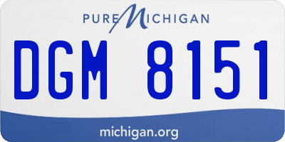 MI license plate DGM8151