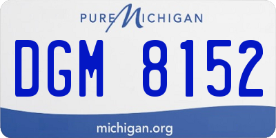 MI license plate DGM8152