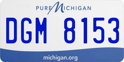 MI license plate DGM8153