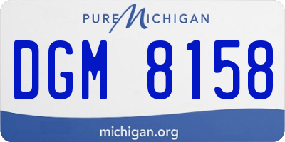 MI license plate DGM8158