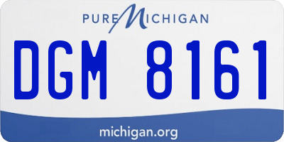 MI license plate DGM8161