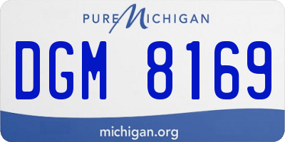MI license plate DGM8169