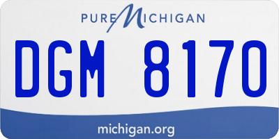 MI license plate DGM8170