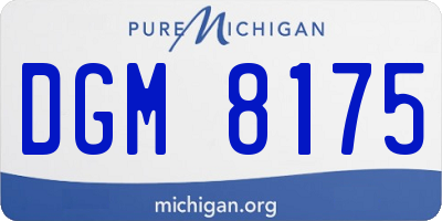 MI license plate DGM8175