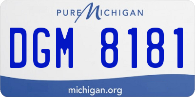 MI license plate DGM8181