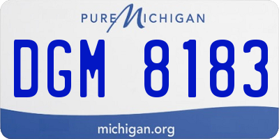MI license plate DGM8183