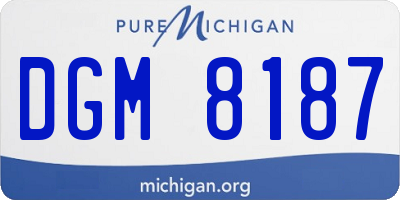 MI license plate DGM8187